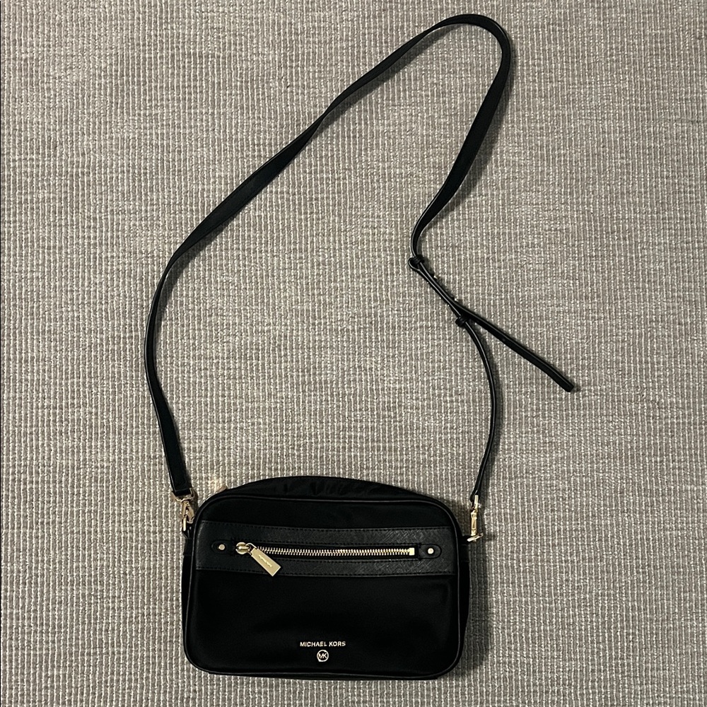Michael Kors Black and Gold Crossbody Bag